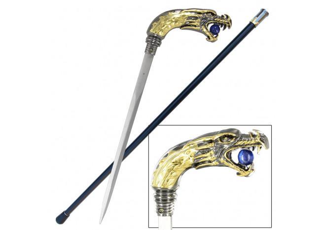 Classical Fatal Glance Basilisk Sword Cane - Medieval Depot