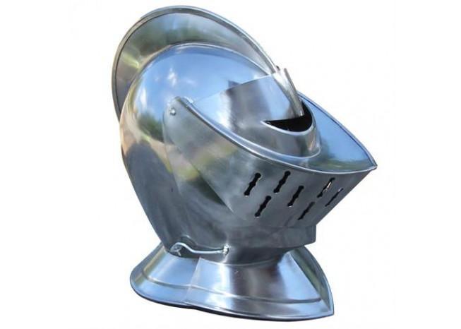 Closed European Steel Helmet with liner - Medieval Depot