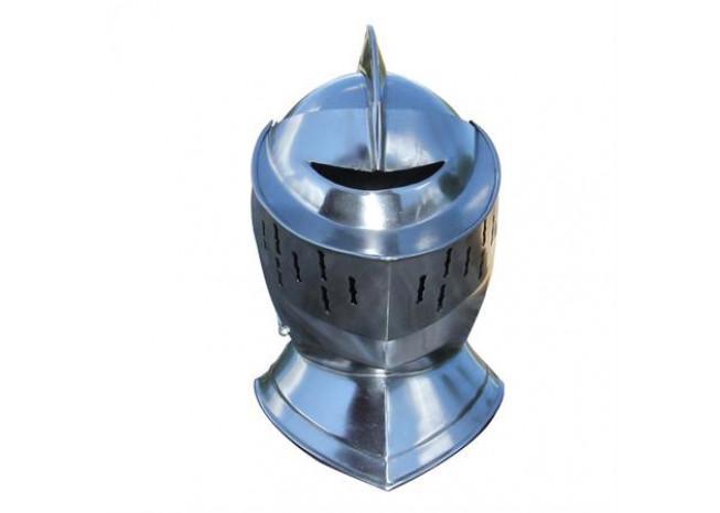 Closed European Steel Helmet with liner - Medieval Depot