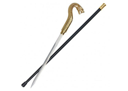 Golden Pharaoh King Cobra Sword Cane - Medieval Depot