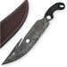 Melee Hunter Damascus Steel Fixed Blade Knife - Medieval Depot