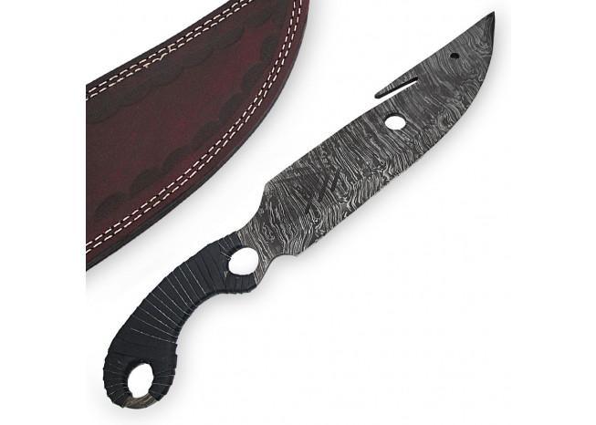 Melee Hunter Damascus Steel Fixed Blade Knife - Medieval Depot