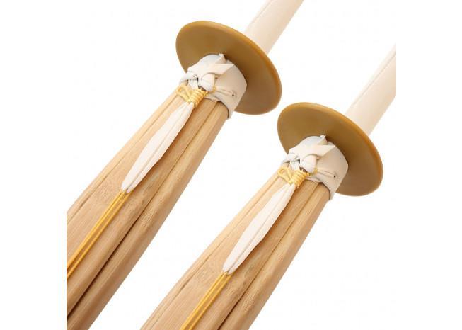 Double Training Bamboo Shinai Sword Set Sheath Combo - Medieval Depot