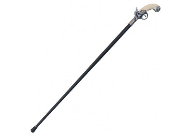 Early American Flintlock Sword Cane - Medieval Depot