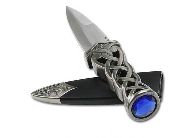 Endless Gaelic Knot Sgain Dubhs Dagger - Medieval Depot