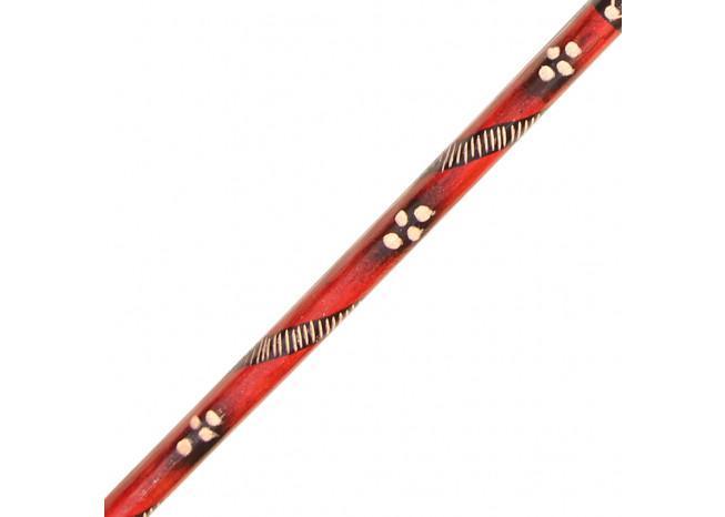 Handcrafted Eucalyptus Tribal Wars Walking Cane - Medieval Depot