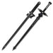 Kiritos Dark Replulser Elucidator Back Sheath Sword Set - Medieval Depot