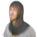 Medieval V Brass Face Mild Steel Chainmail Coif Armor - Medieval Depot
