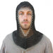 Medieval V Face Mild Steel Chainmail Coif Armor - Medieval Depot