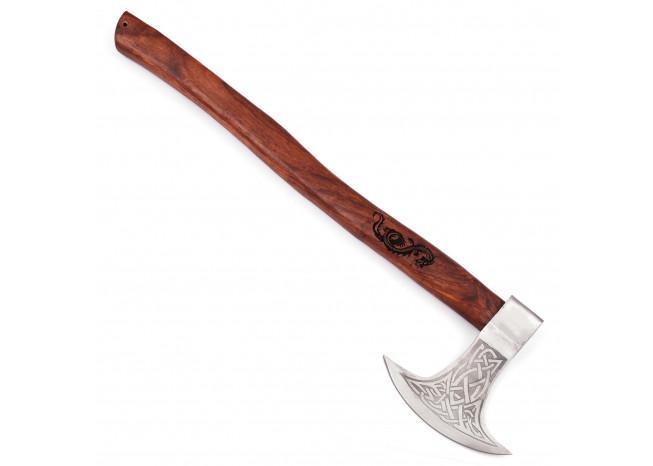 Viking Dragon Slayer Norse Dane Battle Axe | Engraved Handle  - Medieval Depot