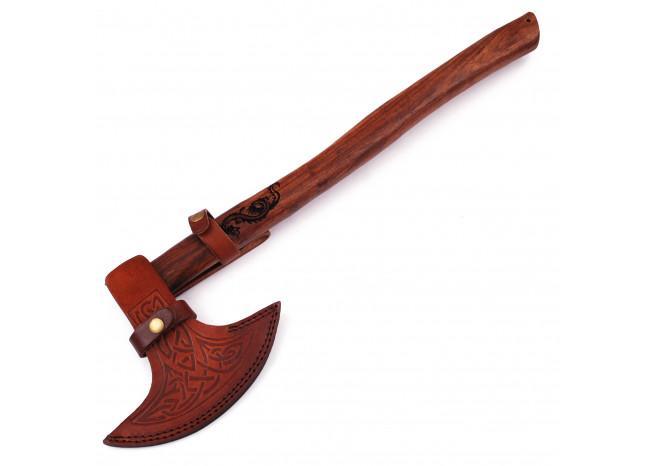 Viking Dragon Slayer Norse Dane Battle Axe | Engraved Handle  - Medieval Depot